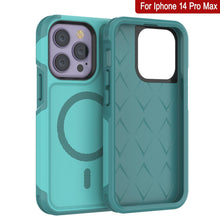 Load image into Gallery viewer, PunkCase iPhone 14 Pro Max Case, [Spartan 2.0 Series] Clear Rugged Heavy Duty Cover W/Built in Screen Protector [Blue] 
