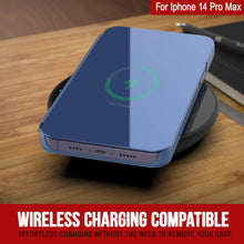 Load image into Gallery viewer, Punkcase Coque Réflectrice pour iPhone 14 Pro Max, Étui de Protection à Rabat [Bleu]
