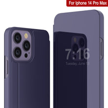 Charger l&#39;image dans la galerie, Coque de protection à rabat Punkcase pour iPhone 14 Pro Max avec réflecteur [violet]
