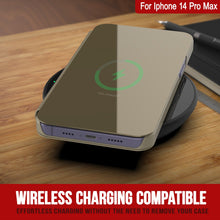Load image into Gallery viewer, Étui Punkcase iPhone 14 Pro Max Reflecteur, Coque de Protection Rabattable [Or]
