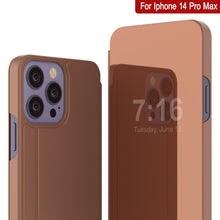 Load image into Gallery viewer, Coque punkcase pour iPhone 14 Pro Max avec revêtement réfléchissant et rabat protecteur [Rose]
