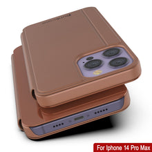 Load image into Gallery viewer, Coque punkcase pour iPhone 14 Pro Max avec revêtement réfléchissant et rabat protecteur [Rose]
