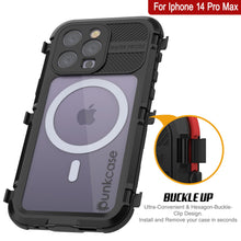 Load image into Gallery viewer, iPhone 14 Pro Max Série Métal Extrême 2.0 Boîtier en Aluminium Étanche IP68 avec Protège-écran intégré [Noir]
