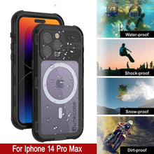 Load image into Gallery viewer, iPhone 14 Pro Max Série Métal Extrême 2.0 Boîtier en Aluminium Étanche IP68 avec Protège-écran intégré [Noir]
