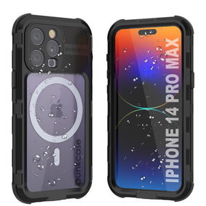 iPhone 14 Pro Max Série Métal Extrême 2.0 Boîtier en Aluminium Étanche IP68 avec Protège-écran intégré [Noir]