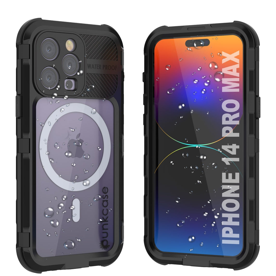 iPhone 14 Pro Max Série Métal Extrême 2.0 Boîtier en Aluminium Étanche IP68 avec Protège-écran intégré [Noir]