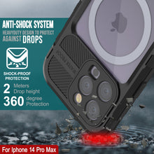 Load image into Gallery viewer, iPhone 14 Pro Max Série Métal Extrême 2.0 Boîtier en Aluminium Étanche IP68 avec Protège-écran intégré [Noir]
