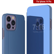 Charger l&#39;image dans la galerie, Coque de protection Punkcase iPhone 14 Pro avec rabat réfléchissant [Bleu]
