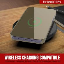 Charger l&#39;image dans la galerie, Coque Punkcase iPhone 14 Pro Reflecteur Cover Flip de Protection [Or]
