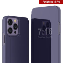 Load image into Gallery viewer, Coque réfléchissante pour iPhone 14 Pro de Punkcase, étui à rabat de protection [violet]
