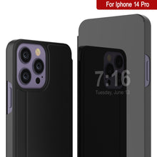 Charger l&#39;image dans la galerie, Étui Punkcase iPhone 14 Pro Reflecteur Housse de Protection à Rabat [Noir]

