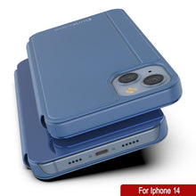 Load image into Gallery viewer, Coque de protection à rabat Punkcase iPhone 14 Reflector [Bleu]
