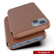 Load image into Gallery viewer, Coque de protection à rabat Punkcase iPhone 14 Reflecteur [Rose]
