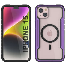 Charger l&#39;image dans la galerie, Punkcase iPhone 15 Coque de défense armée Stealth MAG avec protection multicouche de qualité militaire [Violet]
