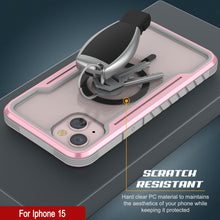 Charger l&#39;image dans la galerie, Punkcase Coque de défense Armor Stealth MAG pour iPhone 15, étui de protection de qualité militaire à plusieurs couches [Rose-Or]
