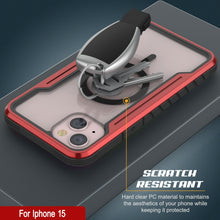 Charger l&#39;image dans la galerie, Coque de protection Punkcase iPhone 15 Armor Stealth MAG, de qualité militaire avec plusieurs couches de protection [rouge].
