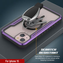 Charger l&#39;image dans la galerie, Punkcase iPhone 15 Coque de défense armée Stealth MAG avec protection multicouche de qualité militaire [Violet]
