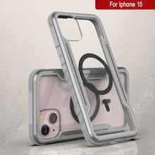 Charger l&#39;image dans la galerie, Étui de protection militaire Punkcase iPhone 15 Armor Stealth MAG Defense, couverture multicouche de qualité supérieure [gris]
