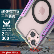 Charger l&#39;image dans la galerie, Punkcase iPhone 15 Plus Armure Stealth MAG Coque de Défense Protectrice de Qualité Militaire Couverture Multicouche [Arc-en-ciel]
