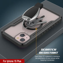 Charger l&#39;image dans la galerie, Étui de protection Punkcase iPhone 15 Plus Armor Stealth MAG Defense, de qualité militaire, avec revêtement multicouche [Noir]
