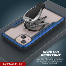 Charger l&#39;image dans la galerie, Étui de protection Punkcase iPhone 15 Plus Armor Stealth MAG Defense, de qualité militaire et composé de plusieurs couches, couleur bleu marine.

