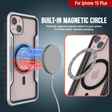 Charger l&#39;image dans la galerie, Punkcase Coque de défense Stealth MAG Armor pour iPhone 15 Plus, protection militaire de grade supérieur, étui multicouche [blanc]
