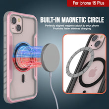 Charger l&#39;image dans la galerie, Punkcase iPhone 15 Plus Armor Stealth MAG Coque de défense protectrice de qualité militaire à plusieurs couches [or rose]
