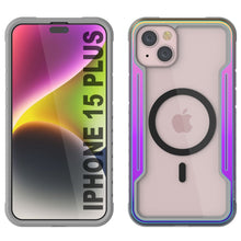 Charger l&#39;image dans la galerie, Punkcase iPhone 15 Plus Armure Stealth MAG Coque de Défense Protectrice de Qualité Militaire Couverture Multicouche [Arc-en-ciel]

