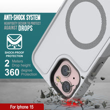 Charger l&#39;image dans la galerie, Étui PunkCase pour iPhone 15, [Série Spartan 2.0] Coque robuste transparente avec protecteur d&#39;écran intégré [blanc]
