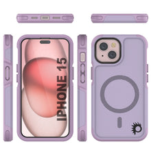 Charger l&#39;image dans la galerie, Coque PunkCase pour iPhone 15, Série Spartan 2.0, Coque Robuste Transparente avec Protecteur d&#39;Écran Intégré [lilas]
