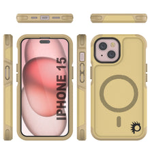 Charger l&#39;image dans la galerie, Coque PunkCase iPhone 15, Série Spartan 2.0, transparente, robuste et résistance avec protecteur d&#39;écran intégré [jaune]
