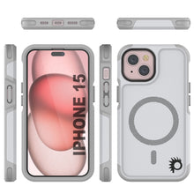 Charger l&#39;image dans la galerie, Étui PunkCase pour iPhone 15, [Série Spartan 2.0] Coque robuste transparente avec protecteur d&#39;écran intégré [blanc]
