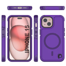 Charger l&#39;image dans la galerie, Coque iPhone 15 PunkCase, [Série Spartan 2.0] Couverture robuste transparente avec protecteur d&#39;écran intégré [violet]
