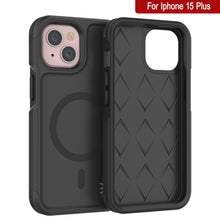 Charger l&#39;image dans la galerie, Coque PunkCase pour iPhone 15 Plus, [Série Spartan 2.0] Étui Rigide Transparent à la fois Robuste et Solide avec Protecteur d&#39;Écran intégré [Noir]
