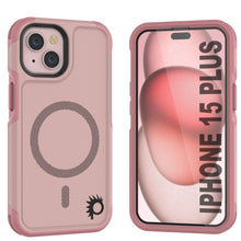 Charger l&#39;image dans la galerie, Coque PunkCase iPhone 15 Plus, [Série Spartan 2.0] Transparente Robuste avec Protection d&#39;Ecran Intégrée [rose]

