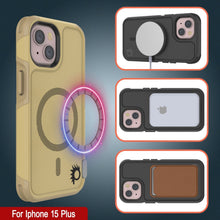 Charger l&#39;image dans la galerie, Étui PunkCase pour iPhone 15 Plus, Série Spartan 2.0, transparent, robuste et résistant, avec protection d&#39;écran intégrée [jaune]
