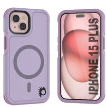 Charger l&#39;image dans la galerie, Coque PunkCase pour iPhone 15 Plus, [Série Spartan 2.0] Coque Claire Robuste et Résistante avec Protecteur d&#39;Écran Intégré [lilas]
