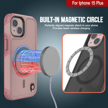 Charger l&#39;image dans la galerie, Coque PunkCase iPhone 15 Plus, [Série Spartan 2.0] Transparente Robuste avec Protection d&#39;Ecran Intégrée [rose]
