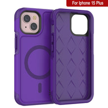 Charger l&#39;image dans la galerie, Coque pour iPhone 15 Plus PunkCase, Série Spartan 2.0, transparente, solide et résistance avec protecteur d&#39;écran intégré [violet]
