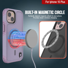 Charger l&#39;image dans la galerie, Coque PunkCase pour iPhone 15 Plus, [Série Spartan 2.0] Coque Claire Robuste et Résistante avec Protecteur d&#39;Écran Intégré [lilas]
