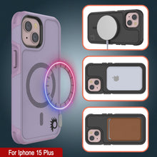Charger l&#39;image dans la galerie, Coque PunkCase pour iPhone 15 Plus, [Série Spartan 2.0] Coque Claire Robuste et Résistante avec Protecteur d&#39;Écran Intégré [lilas]

