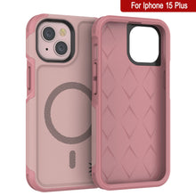 Charger l&#39;image dans la galerie, Coque PunkCase iPhone 15 Plus, [Série Spartan 2.0] Transparente Robuste avec Protection d&#39;Ecran Intégrée [rose]
