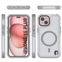 Charger l&#39;image dans la galerie, Coque PunkCase pour iPhone 15 Plus, Série Spartan 2.0, transparente et robuste avec protection d&#39;écran intégrée, couleur blanche.
