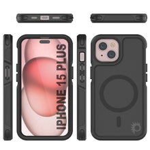 Charger l&#39;image dans la galerie, Coque PunkCase pour iPhone 15 Plus, [Série Spartan 2.0] Étui Rigide Transparent à la fois Robuste et Solide avec Protecteur d&#39;Écran intégré [Noir]
