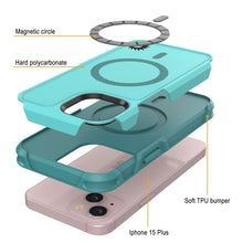 Charger l&#39;image dans la galerie, Coque PunkCase iPhone 15 Plus, [Série Spartan 2.0] Protection Robuste Transparente avec Protecteur d&#39;Écran Intégré [Bleu]
