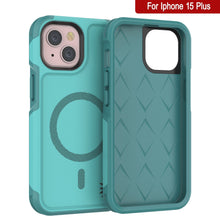 Charger l&#39;image dans la galerie, Coque PunkCase iPhone 15 Plus, [Série Spartan 2.0] Protection Robuste Transparente avec Protecteur d&#39;Écran Intégré [Bleu]
