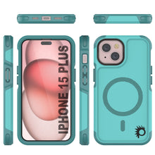 Charger l&#39;image dans la galerie, Coque PunkCase iPhone 15 Plus, [Série Spartan 2.0] Protection Robuste Transparente avec Protecteur d&#39;Écran Intégré [Bleu]
