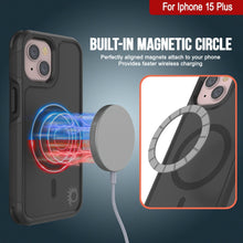 Charger l&#39;image dans la galerie, Coque PunkCase pour iPhone 15 Plus, [Série Spartan 2.0] Étui Rigide Transparent à la fois Robuste et Solide avec Protecteur d&#39;Écran intégré [Noir]
