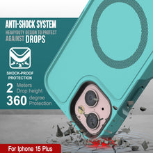 Charger l&#39;image dans la galerie, Coque PunkCase iPhone 15 Plus, [Série Spartan 2.0] Protection Robuste Transparente avec Protecteur d&#39;Écran Intégré [Bleu]
