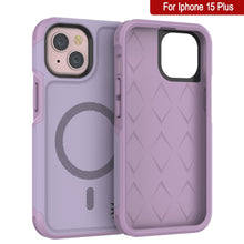 Charger l&#39;image dans la galerie, Coque PunkCase pour iPhone 15 Plus, [Série Spartan 2.0] Coque Claire Robuste et Résistante avec Protecteur d&#39;Écran Intégré [lilas]
